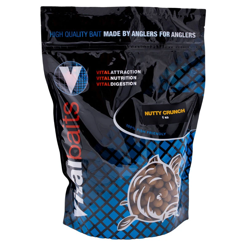 Vital Baits Boilies Nutty Crunch 1kg 3 Vital Baits Boilies Nutty Crunch 1kg