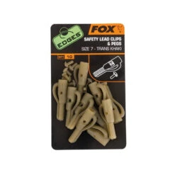 Fox Edges Size 7 Lead Clip + Pegs Trans Khaki