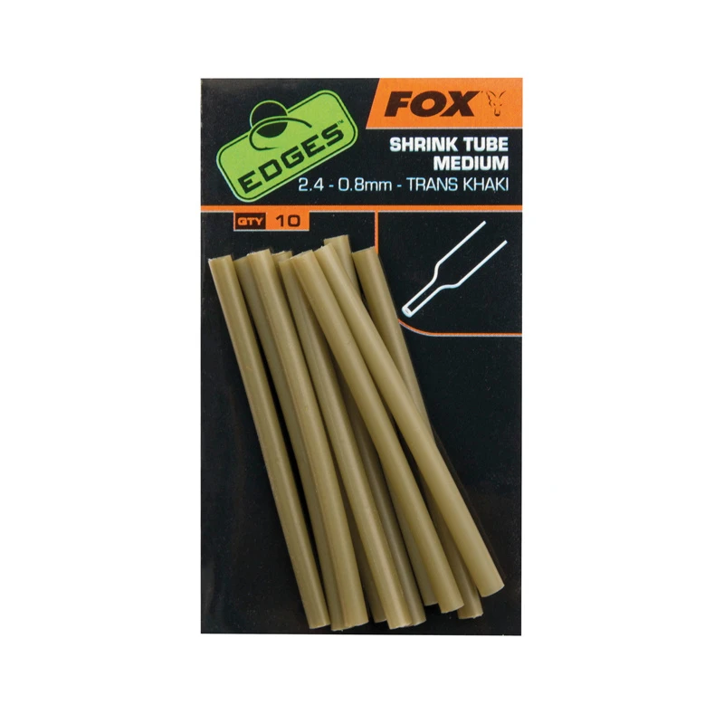 Fox Edges Shrink Tube Medium 2.4-0.8mm Trans Khaki 10pcs 3 Fox Edges Shrink Tube Medium 2.4-0.8mm Trans Khaki 10pcs