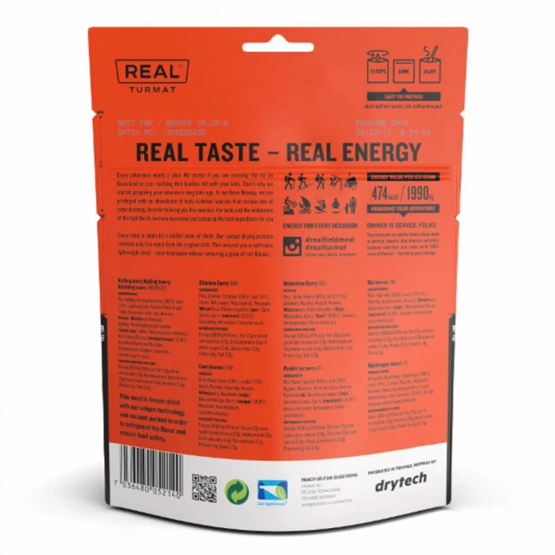 Real Turmat Chicken Curry 3 Real Turmat Chicken Curry - Afbeelding 2