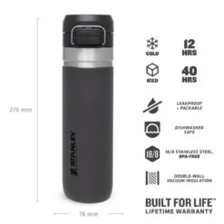 Stanley The Quick Flip Water Bottle 0.7L - Charcoal -Exporteren Haak Lijn Winkel ST1009149030 3